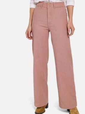 FAHERTY STRETCH TERRY HARBOR PANT WOOD ROSE SIZE 28 brand new with tags